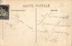 Vintage Postcard Kiosk International exhibition of electricity Marseilles 1908 Central Quincunx