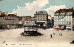 CPA Kiosque Lorient Place Alsace Lorraine 