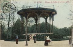 Vintage Postcard Kiosk of the garden of the Goose Rheims Leg
