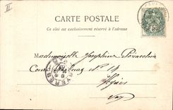 Vintage Postcard Kiosk of the music the Cannes alleys