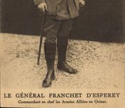Vintage Postcard General Militaria Franchet d' Esperey Ordering in chief Allied Armies in the East