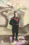 Vintage Postcard Militaria Albert 1st King de Belgique Angel France