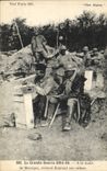 CPA Militaria A la main de Massiges colonel donnant ses ordres 