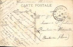 Vintage Postcard Militaria With the hand of Massiges colonel giving his orders