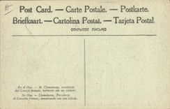 Vintage Postcard Militaria In Oise Mr. Clemenceau President of the French Council causing with a soldier