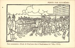 CPA Militaria Peints par eux memes 