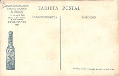 Vintage Postcard Militaria French Soldier Publicity Agua de Kananga Paris France