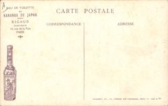 Vintage Postcard Militaria French Infantry Kananga Publicity of Japan Stone Paris Street of Peace