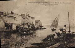 CPA Paris Palais des Beaux Arts Gagliardini Rives heureuses Bateaux 