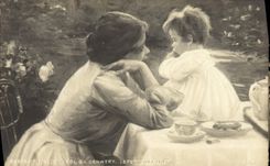 Postal Salón 1901 de Dennery la desayuno