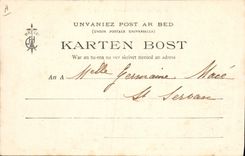 Vintage Postcard Botrel Glazes House old street of Paris Brittany