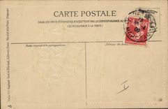 Vintage Postcard Fantasy Flowers Memory of May 1st