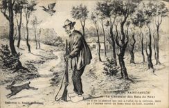 CPA Chasse Legende de Saint Saulge Le chasseur des Bois de Saxi 