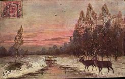 CPA Chasse Biches Biche 