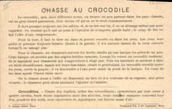 CPA Chasse Chasse au crocodile 