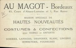 Postal Caza Ilustrador Beauvais al Peculio Burdeos Curso de Alsacia De Lorena Rue Ravez