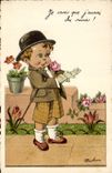 Vintage Postcard Fantaisie Illustrator Child I believe that I will have Michou success