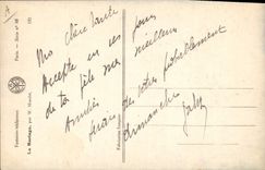 Vintage Postcard Fantasy Illustrator Miaulet Pumpkins