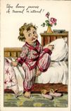 Vintage Postcard Fantasy Illustrator Michou Child