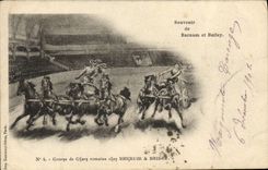 Vintage Postcard Circus Barnum & Bailey Chases of roman chariots