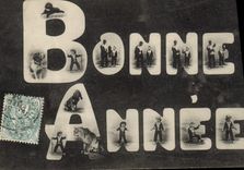 Postal Artista Niño Pantera Perro