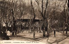 CPA Kiosque de musique Promenade neuve Narbonne 