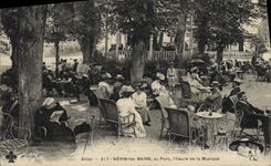 Vintage Postcard Neris Kiosk Baths with the park the hour of the music