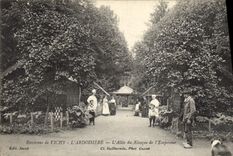 Vintage Postcard the alley of the Kiosk of the Emperor Surroundings of Vichy the Salte quarry