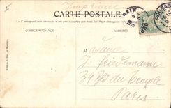 Vintage Postcard Roubaix Public garden Pierre Catteau and the Kiosk