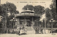 Vintage Postcard Kiosk Dunkirk Park of the Navy