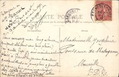 Vintage Postcard Kiosk Grenoble Swans