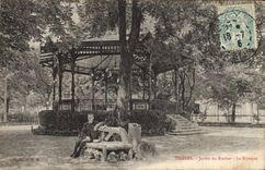 Vintage Postcard Kiosk Garden of the Troyes rock
