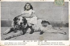 CPA Chien Chiens Enfant 