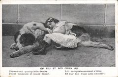 CPA Chien Chiens Enfant Lili et son chien 