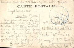Vintage Postcard Militaria General Cleans Ordering the 14th Division