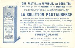 CPA Militaria Lord Kitchener Ministre de la guerre de la Grande Bretagne Publicite Solution Pautauberge Tuberculose 