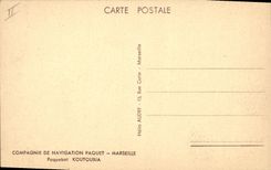 CPA Bateau Paquebot Koutoubia Compagnie de Navigation Paquet Marseille