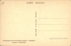 CPA Bateau Paquebot Koutoubia Compagnie de Navigation Paquet Marseille