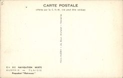 CPA Bateau Paquebot Kairouan Cie de Navigation Mixete Algerie Tunisie