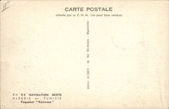 CPA Bateau Paquebot Kairouan Cie de Navigation Mixete Algerie Tunisie