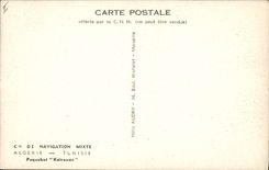 CPA Bateau Paquebot Kairouan Cie de Navigation Mixete Algerie Tunisie