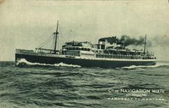 CPA Bateau Paquebot El Kantara Cie de Navigation Mixte Cie Touache