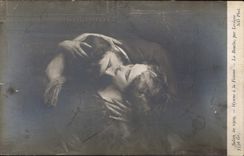 CPA Salon de 1909 Hymne a la femme La bouche par Leveque 