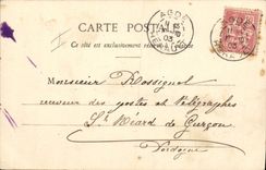 Postal Mujer Lección de pintura