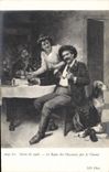 CPA Chasse Salon de 1908 Le repas des Chasseurs Chanut