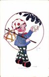 Vintage Postcard Fantasy Illustrator Child the small conscript