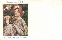 Vintage Postcard Fantasy Illustrator Job Calendar 1901 Maxence SIGNAL