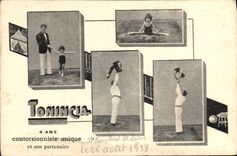 Postal Tonincia 4 años único Contorsionista y su socio