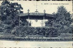 Vintage Postcard Kiosk of the Metz esplanade