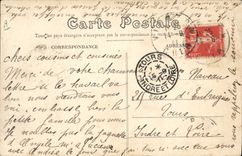 Postal Quiosco Bourges la música al jardín del arzobispo